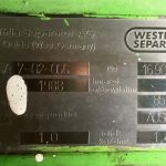 WESTFALIA OSA 7-02-066 OIL PURIFIER, SS.